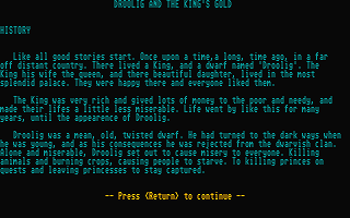 Droolig and the King's Gold atari screenshot